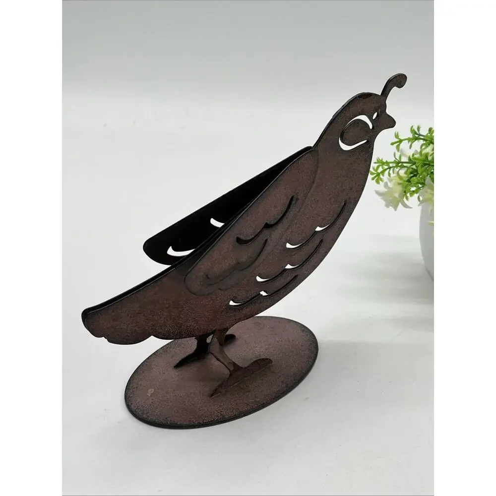 Target Brand 2008 Small Metal Quail 7”x7” Outdoor Decor Home Rustic Farmhouse